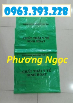 Túi rác y tế, túi đựng chất thải y tế, túi rác bệnh viện có logo y tế