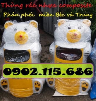 Thùng rác hình con thú, thùng rác nhựa con thú, thùng rác công viên, thùng rác trường mầm non,
