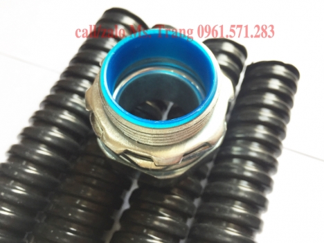 Phân phối ống ruột gà lõi thép bọc nhựa kèm đầu nối
