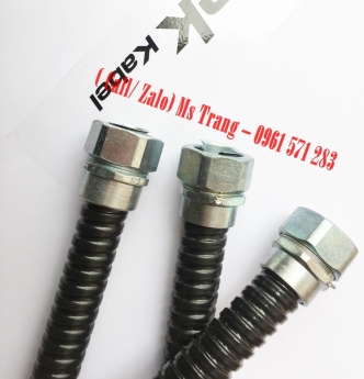 Phân phối ống ruột gà lõi thép bọc nhựa kèm đầu nối