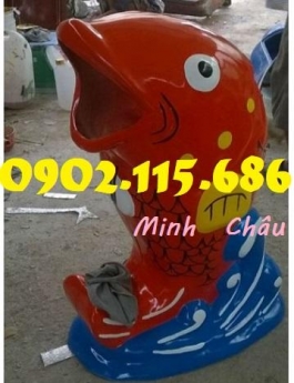 Thùng rác hình con thú, thùng rác nhựa con thú, thùng rác công viên, thùng rác trường mầm non,