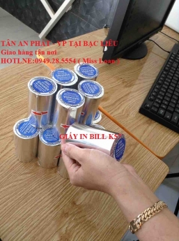Thanh lý giấy in bill thanh toán giá rẻ cho quán cafe /quán ăn/shop tại Bạc Liêu