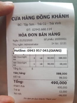 Bán máy in bill cho cửa hàng tạp hóa giá rẻ tại Trà Vinh