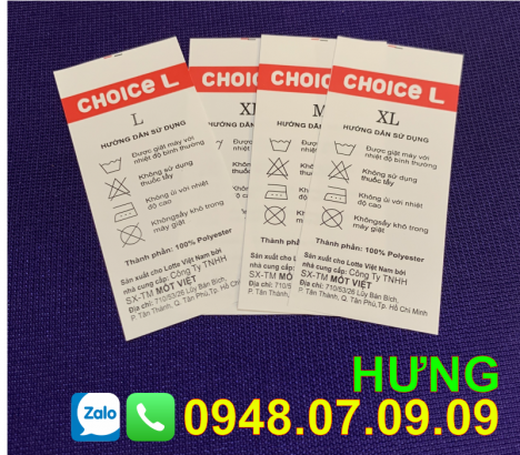 Nhãn ép nhiệt, Nhãn sườn may mặc (Toàn Quốc)