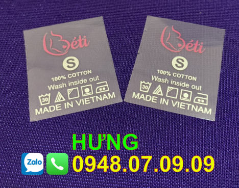 Nhãn ép nhiệt, Nhãn sườn may mặc (Toàn Quốc)