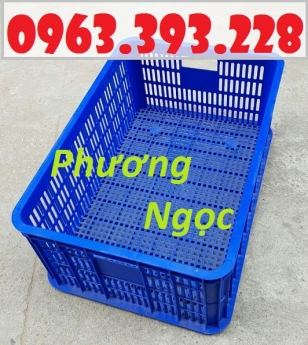 Sọt nhựa rỗng cao 25, sóng nhựa HS014, sọt đựng nông sản