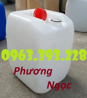 Can 30L đựng hóa chất, can vuông 30 Lít, can nhựa HDPE