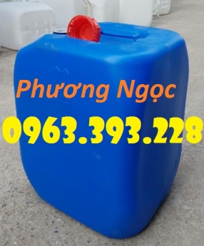 Can 30L đựng hóa chất, can vuông 30 Lít, can nhựa HDPE