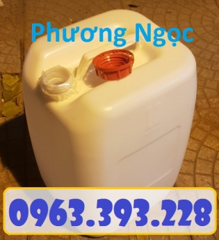 Can 30L đựng hóa chất, can vuông 30 Lít, can nhựa HDPE