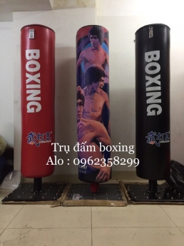 trụ đấm boxing tự đứng và hình nộm silicon