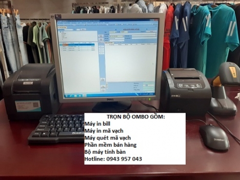 Combo máy tính tiền dành cho shop quần áo tại Sóc Trăng