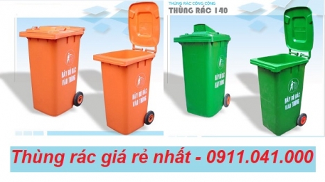 Thùng rác 120lit nắp kín giá rẻ nhất !!!