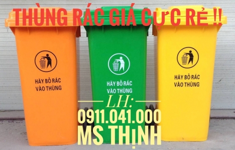 Thùng rác 120lit nắp kín giá rẻ nhất !!!