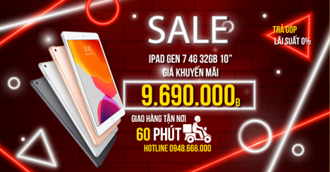 Hàng hot ipad gen 7 32gb