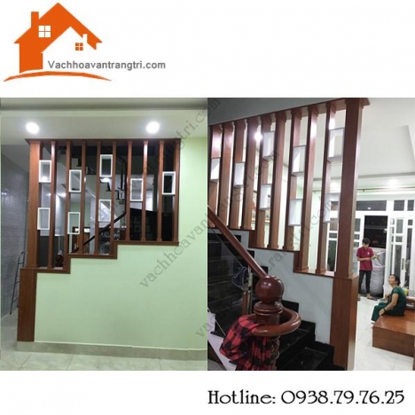 Trang trí nội thất từ lam gỗ cầu thang đẹp