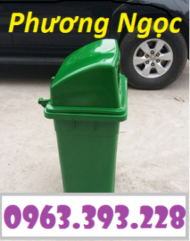 Thùng rác nắp hở, thùng rác 90 Lít cửa ngang, thùng rác công nghiệp