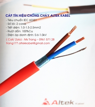 Dây cáp tín hiệu chống cháy tiêu chuẩn IEC60331