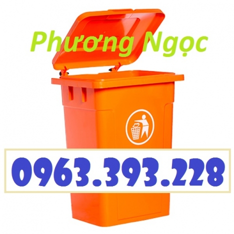 Thùng rác 90 Lít nắp kín, thùng rác nhựa HDPE, thùng rác công nghiệp
