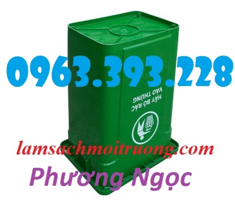 Thùng rác 90 Lít nắp kín, thùng rác nhựa HDPE, thùng rác công nghiệp