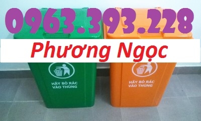 Thùng rác 90 Lít nắp kín, thùng rác nhựa HDPE, thùng rác công nghiệp