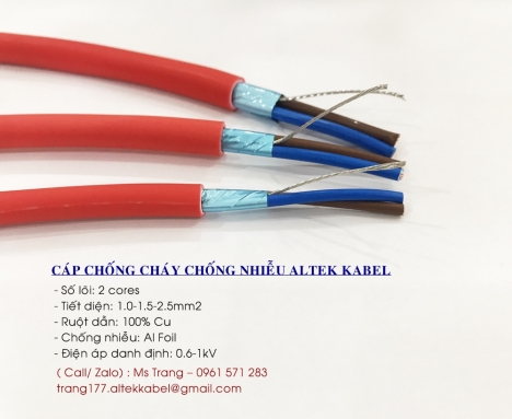 Dây cáp tín hiệu chống cháy tiêu chuẩn IEC60331