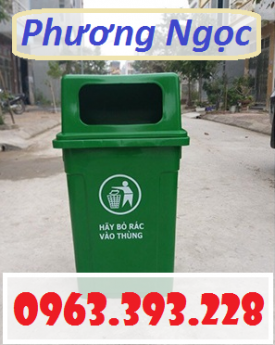 Thùng rác nắp hở, thùng rác 90 Lít cửa ngang, thùng rác công nghiệp