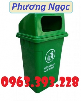 Thùng rác nắp hở, thùng rác 90 Lít cửa ngang, thùng rác công nghiệp