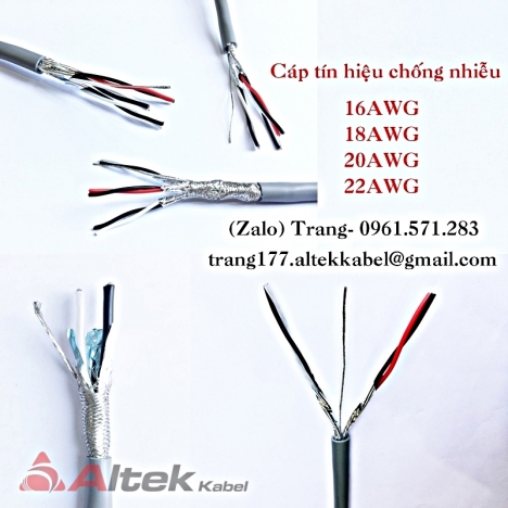 Nhà phân phối cáp tín hiệu chống nhiễu Altek Kabel giá tốt      