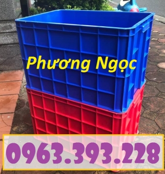 Thùng nhựa đặc cao 39, Thùng nhựa đặc HS026, hộp nhựa có nắp