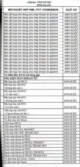 tất cả các loại mũi khoan LH 0939.219.368