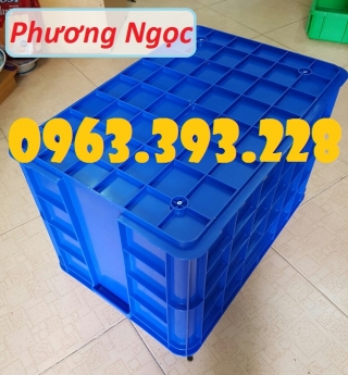 Thùng nhựa đặc cao 39, Thùng nhựa đặc HS026, hộp nhựa có nắp