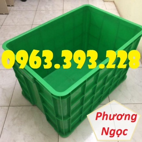 Thùng nhựa đặc cao 39, Thùng nhựa đặc HS026, hộp nhựa có nắp