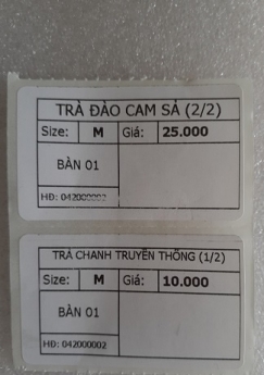 Bán thanh lý máy tính tiền tại Hà tỉnh cho quán trà chanh/trà sửa