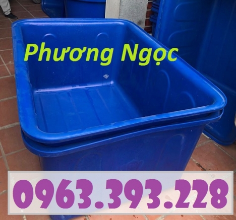 Thùng nhựa chữ nhật nuôi cá, thùng nhựa công nghiệp, thùng dung tích lớn