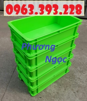 Thùng nhựa đặc có nắp B2, khay nhựa công nghiệp, hộp nhựa đựng linh kiện