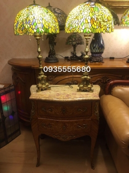 kệ bauler mặt đá họa tiết đồng
