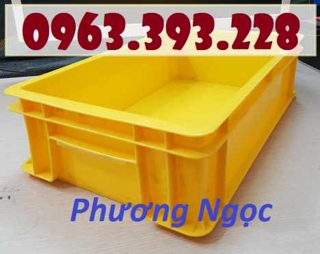 Thùng nhựa đặc có nắp B2, khay nhựa công nghiệp, hộp nhựa đựng linh kiện
