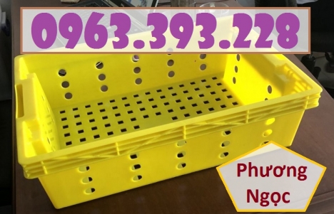 Sọt nhựa đựng hải sản, sóng cá HS002, rổ đựng thủy hải sản