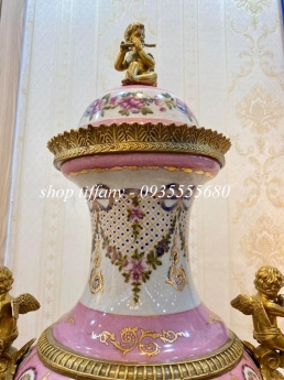 Giao Lưu Cặp Bình Gốm Sứ Bỉ.
