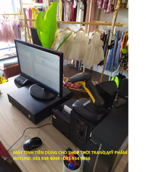 trọn bộ máy tính tiền giá rẻ dùng cho  shop quần áo,giày dép,mỹ phẩm giá rẻ