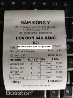 TP HCM bán máy tính tiền cảm ứng rẻ cho quán Sâm