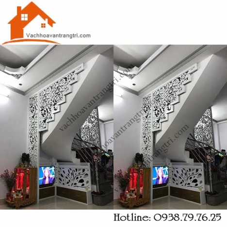 Thi công nhanh, giá rẻ vách ngăn trang trí cầu thang hiện đại