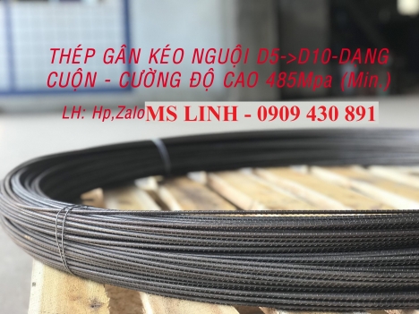 Thép vằn kéo nguội dạng cuộn D5 - D6 - D8