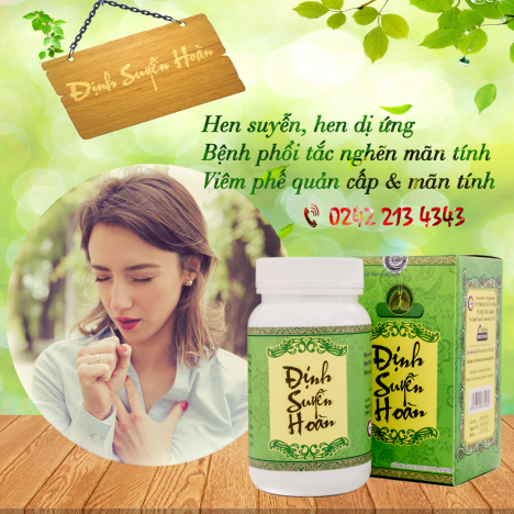 Định suyễn hoàn - Dùng cho ngưởi hen suyễn, COPD, viêm phế quản mãn tính