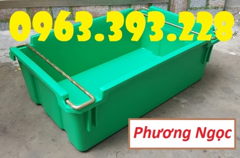 Thùng nhựa đặc có quai sắt, thùng nhựa công nghiệp, thùng nhựa A2