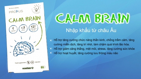 Calm Brain - viên bổ não tăng cường trí nhớ nhập khẩu từ Châu Âu