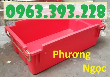 Thùng nhựa đặc có quai sắt, thùng nhựa công nghiệp, thùng nhựa A2