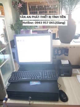 Combo thiết bị tính tiền giá sinh viên mô hình shop mỹ phẩm tại Vĩnh Long