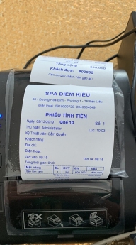 Setup máy tính tiền tại quầy thu ngân cho Spa giá rẻ tại Bạc Liêu