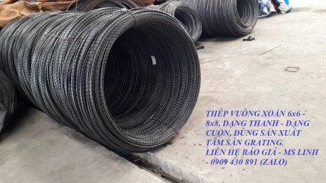 Thanh vuông xoắn 6ly - 8 ly các loại - twist bar